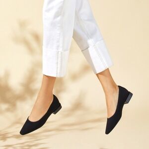 VIVAIA Minnie Pro Small Square-Toe Heels Deep Ebony Black | NWT - EU 36.5 / US 6